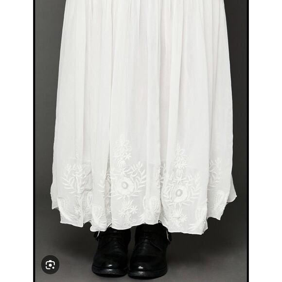 Free People White Romance Embroidered Maxi Size S/P - Picture 5 of 13
